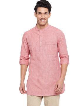 short kurta with patch pockets