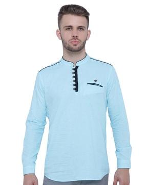 short kurta with welt pocket