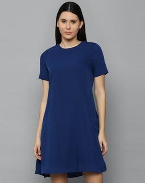 short-sleeve a-line dress