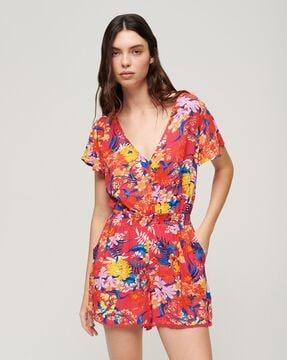 short sleeve beach playsuit