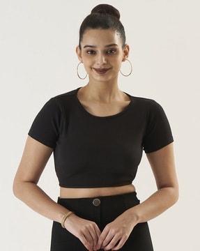 short-sleeve crop top