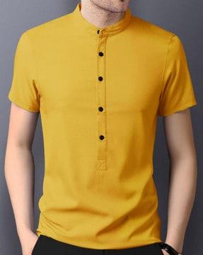 short-sleeve henley t-shirt