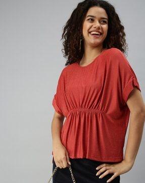 short sleeve round-neck top