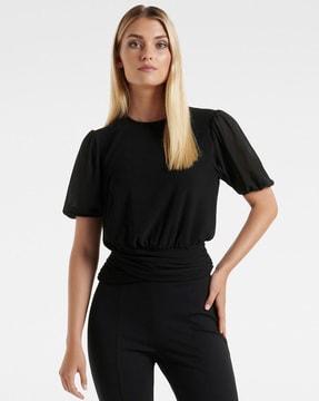 short-sleeve round-neck top