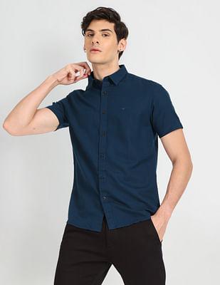 short sleeve slim fit shirt