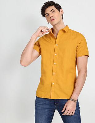 short sleeve slim fit shirt