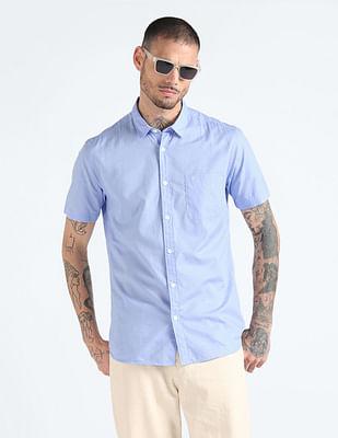 short sleeve slim shirt