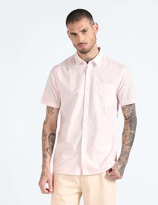 short sleeve slim shirt