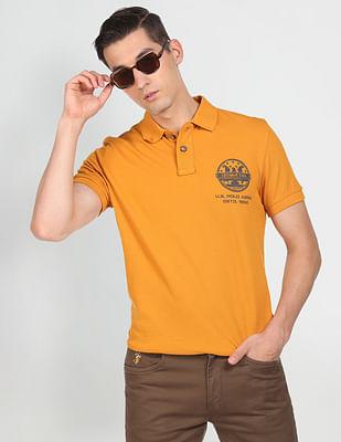 short sleeve solid polo shirt