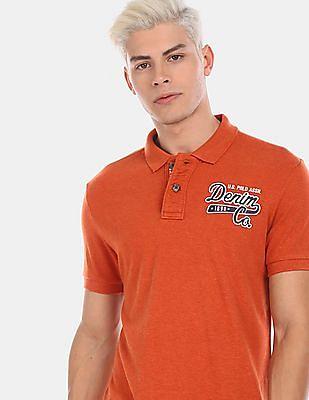 short sleeve solid polo shirt