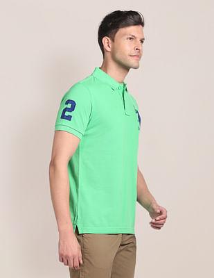 short sleeve solid polo shirt