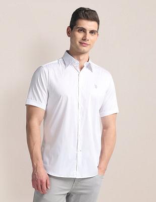 short sleeve solid shirt