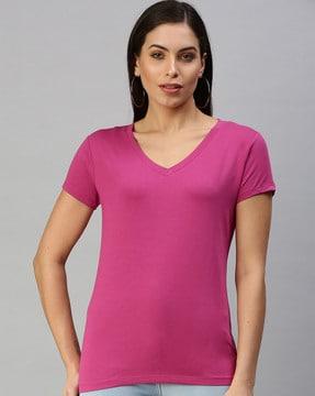 short sleeves  v-neck t-shirt