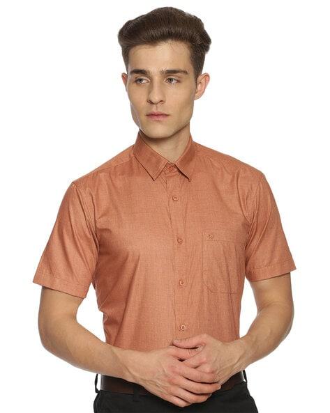 short sleeves shirt with patch pocket