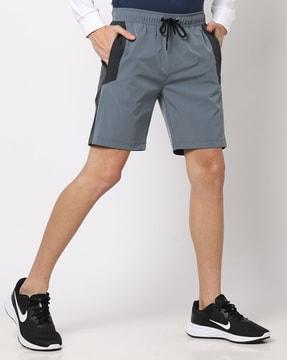 shorts with contrast panel