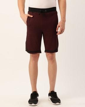shorts with curved hem