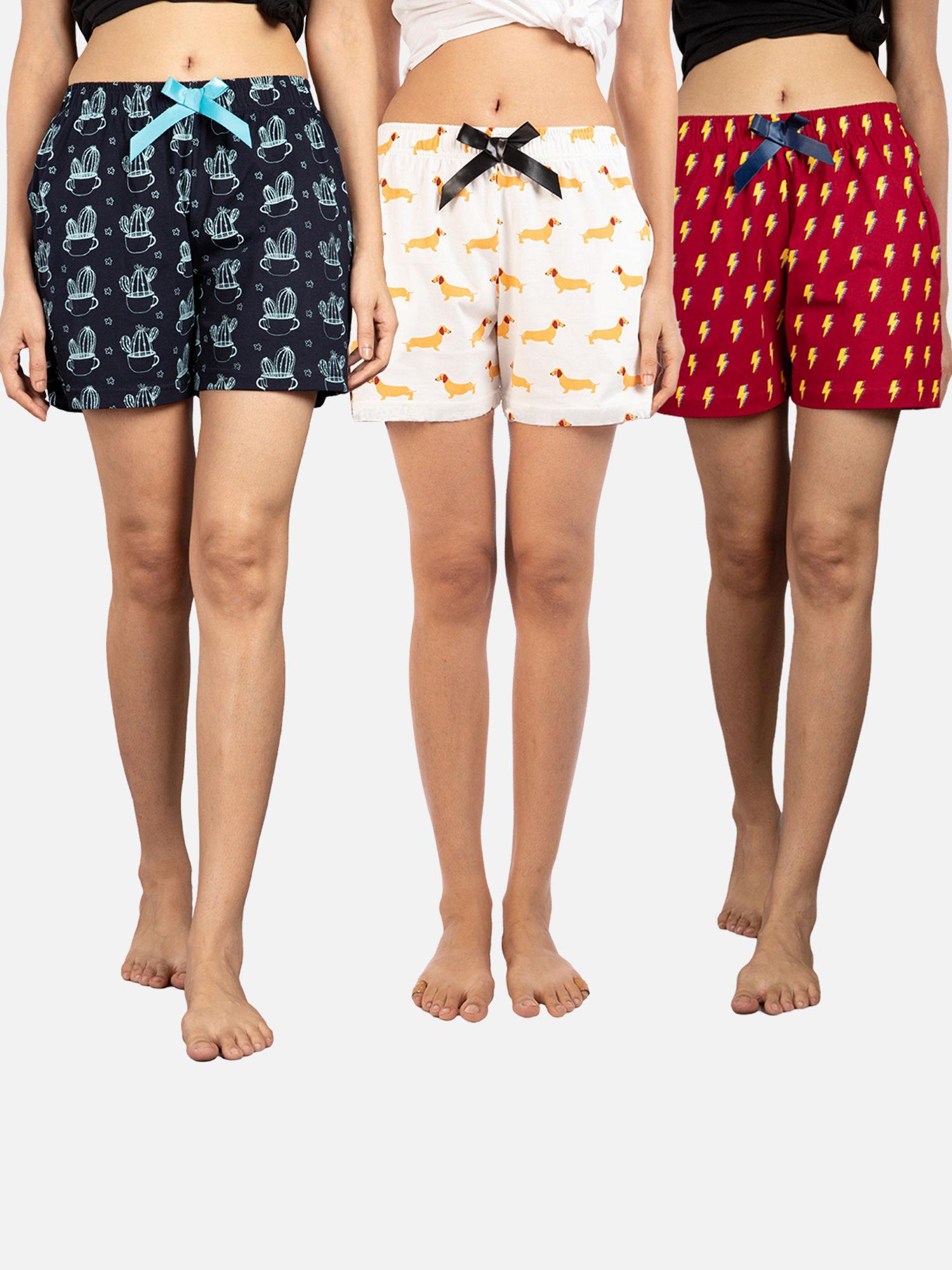 shorts (sausage dog,cactus & potter) - multi-color (pack of 3)