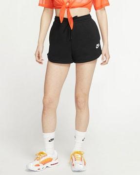 shorts with brand embroidery