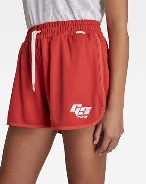 shorts with elasticated drawstring waist