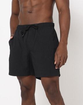 shorts with elasticated drawstring waist