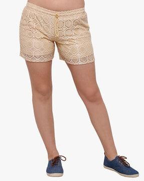 shorts with lace detail