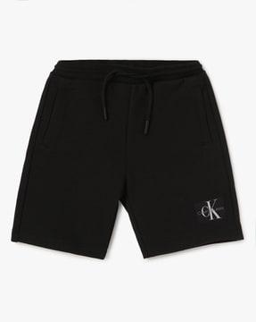 shorts with logo print