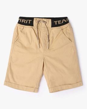 shorts with logo waistband