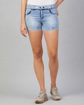 shorts with metal accent