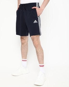shorts with striped panels