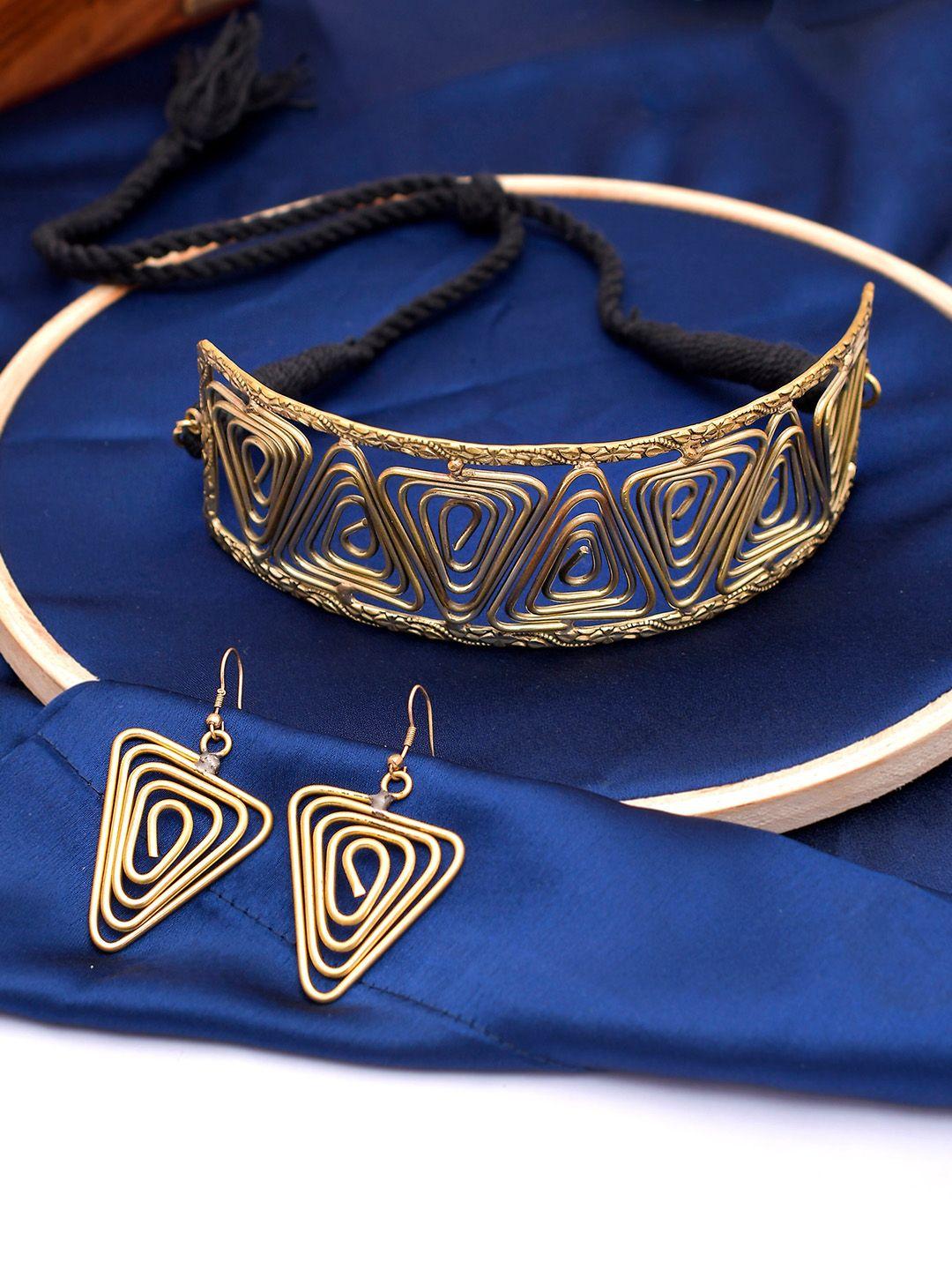 shoshaa gold-plated handcrafted jewellery set