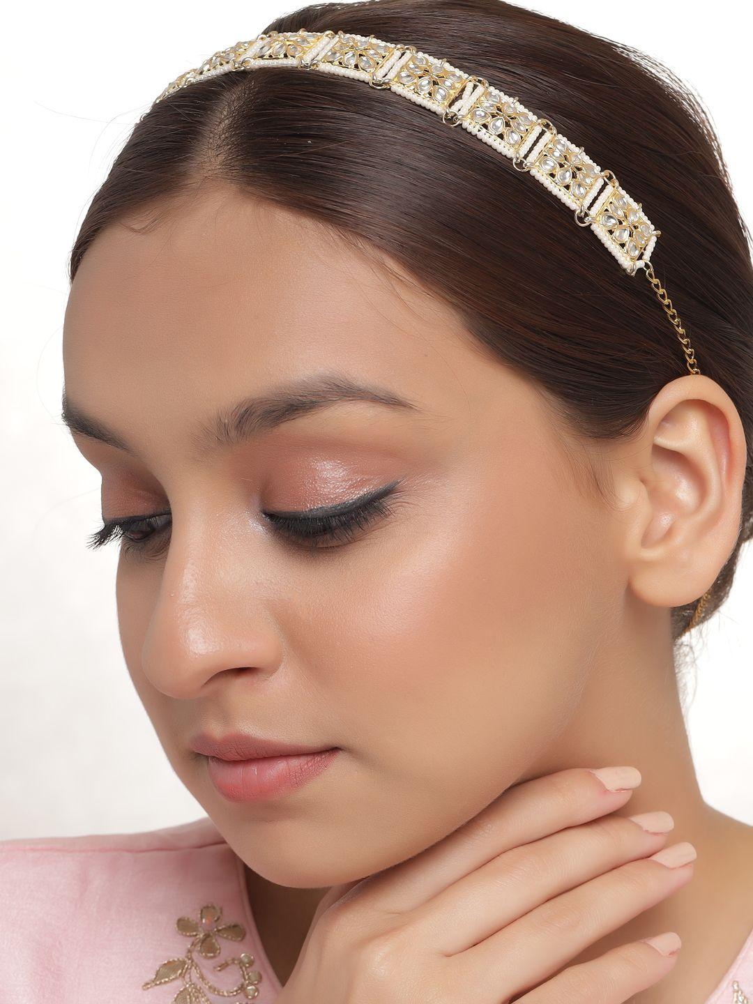 shoshaa gold-toned beaded hairband