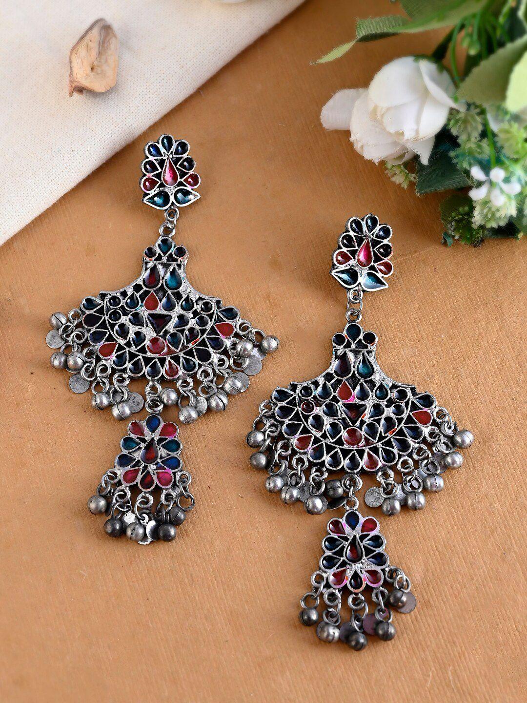 shoshaa women contemporary jhumkas earrings