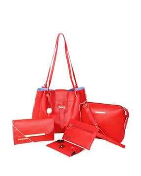 shoulder bag set with zipper closure