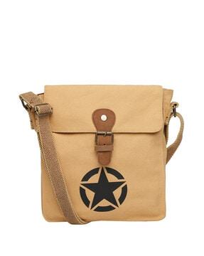 shoulder bag with buckle closure