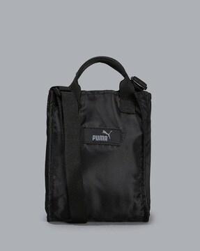 shoulder bag with logo patch