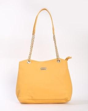 shoulder bag with metal chain strap