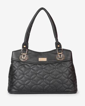 shoulder bag with quilted panel