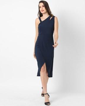 shoulder strap a-line dress