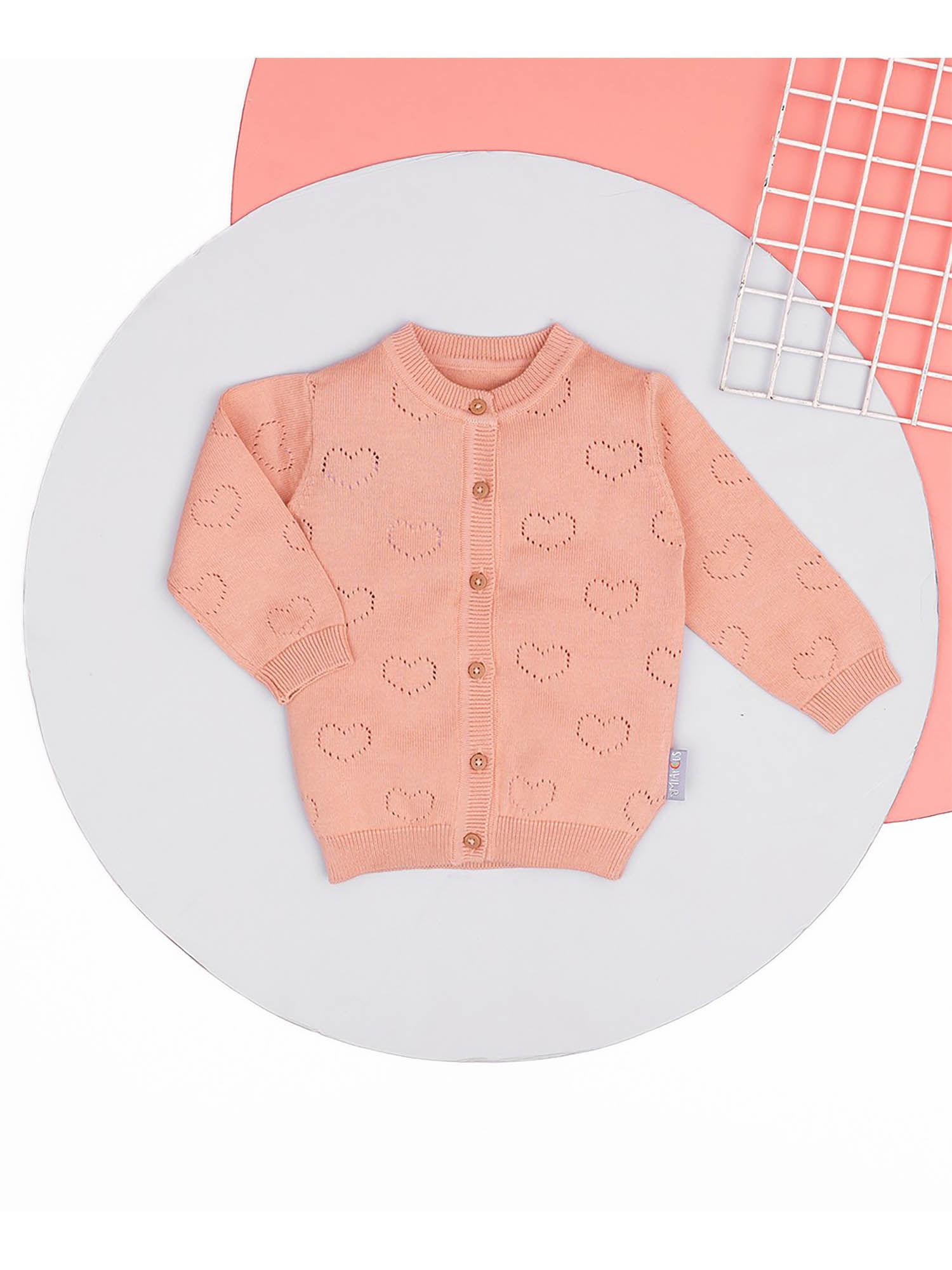 showering love unisex cardigan-pink