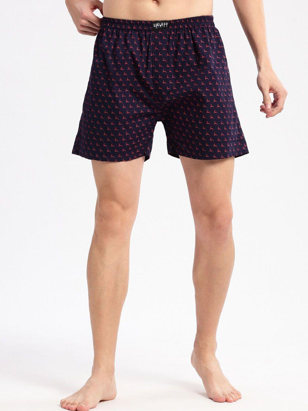 showoff deer-printed cotton boxers am-141-18