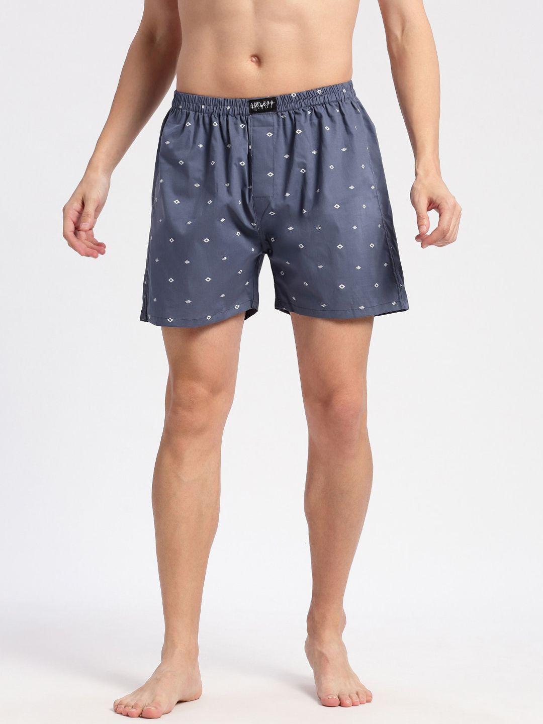 showoff geometric printed cotton boxers am-141-12