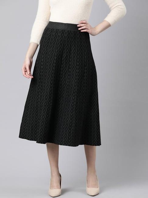 showoff grey printed skirt