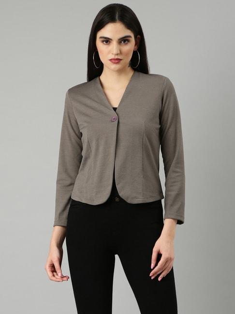 showoff grey regular fit blazer