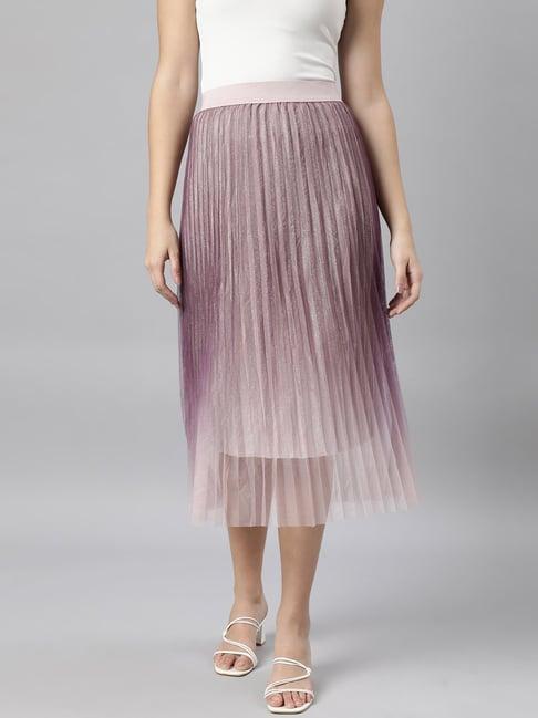 showoff lavender textured skirt