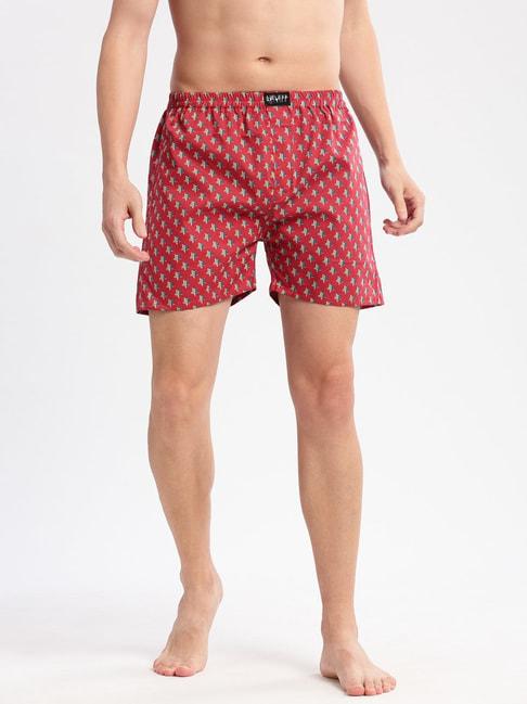 showoff rust cotton slim fit printed boxers