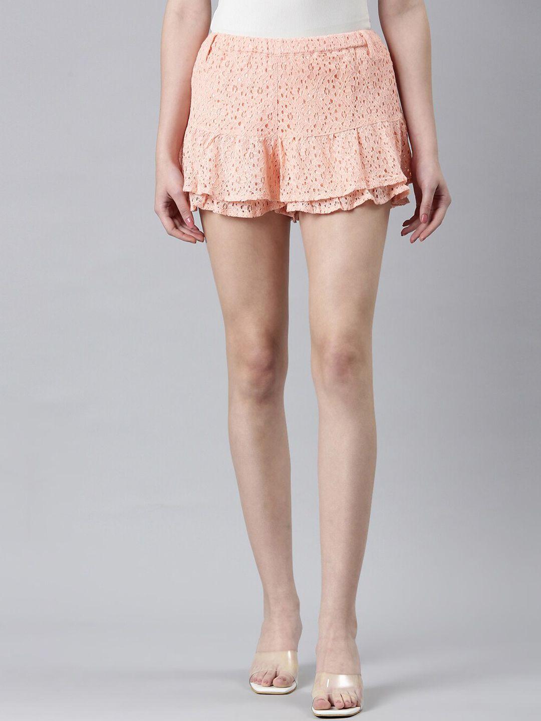 showoff self-designed flared mini skirt