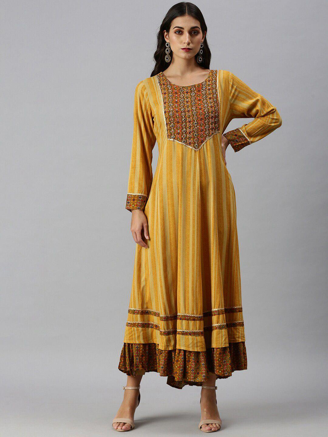 showoff-striped-embroidered-a-line-ethnic-dress