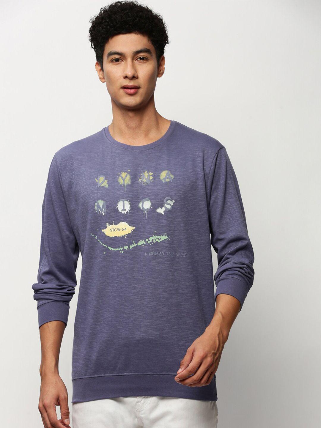 showoff typography printed cotton sweatshirt