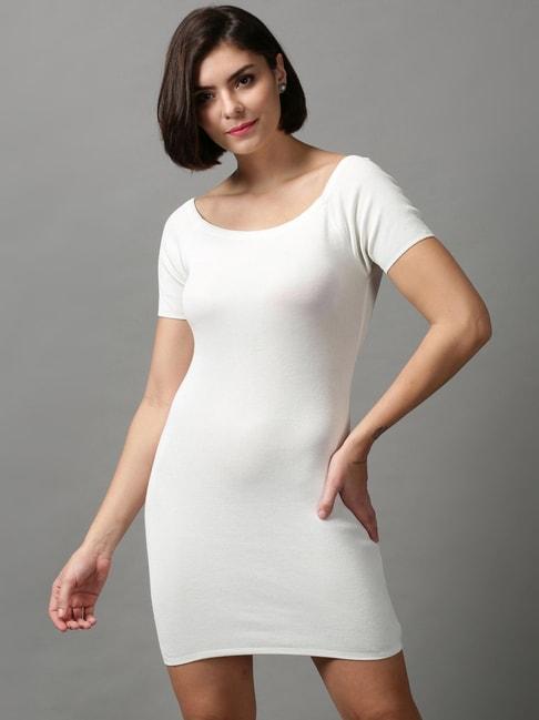 showoff white shirt dress