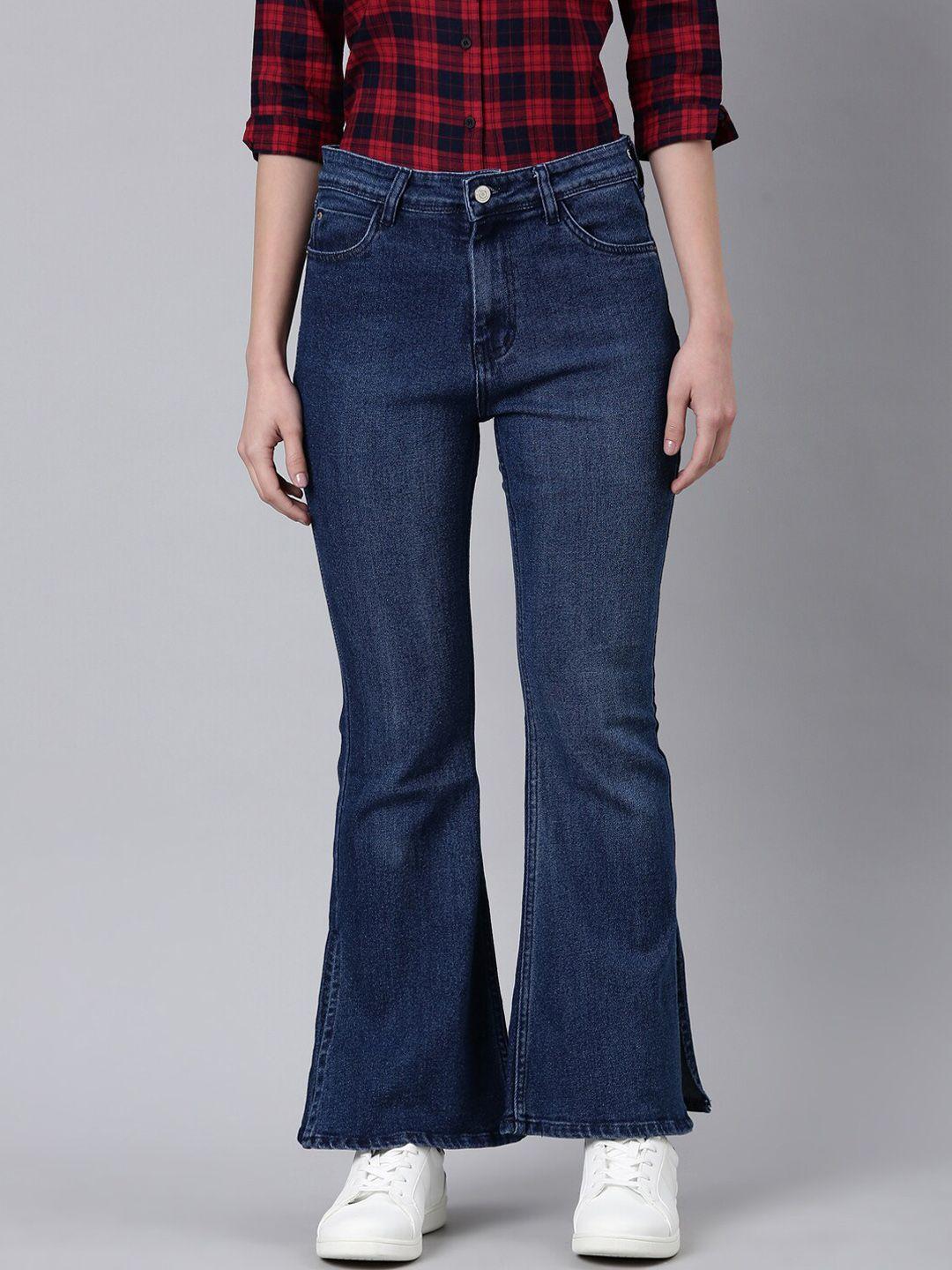 showoff women clean look bootcut jeans
